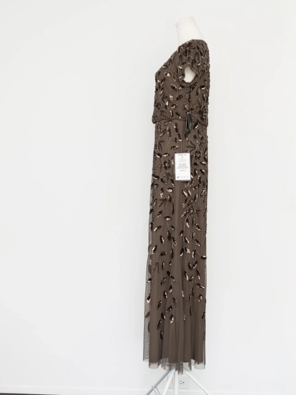 Adrianna Papell - Blouson Beaded Long Dress